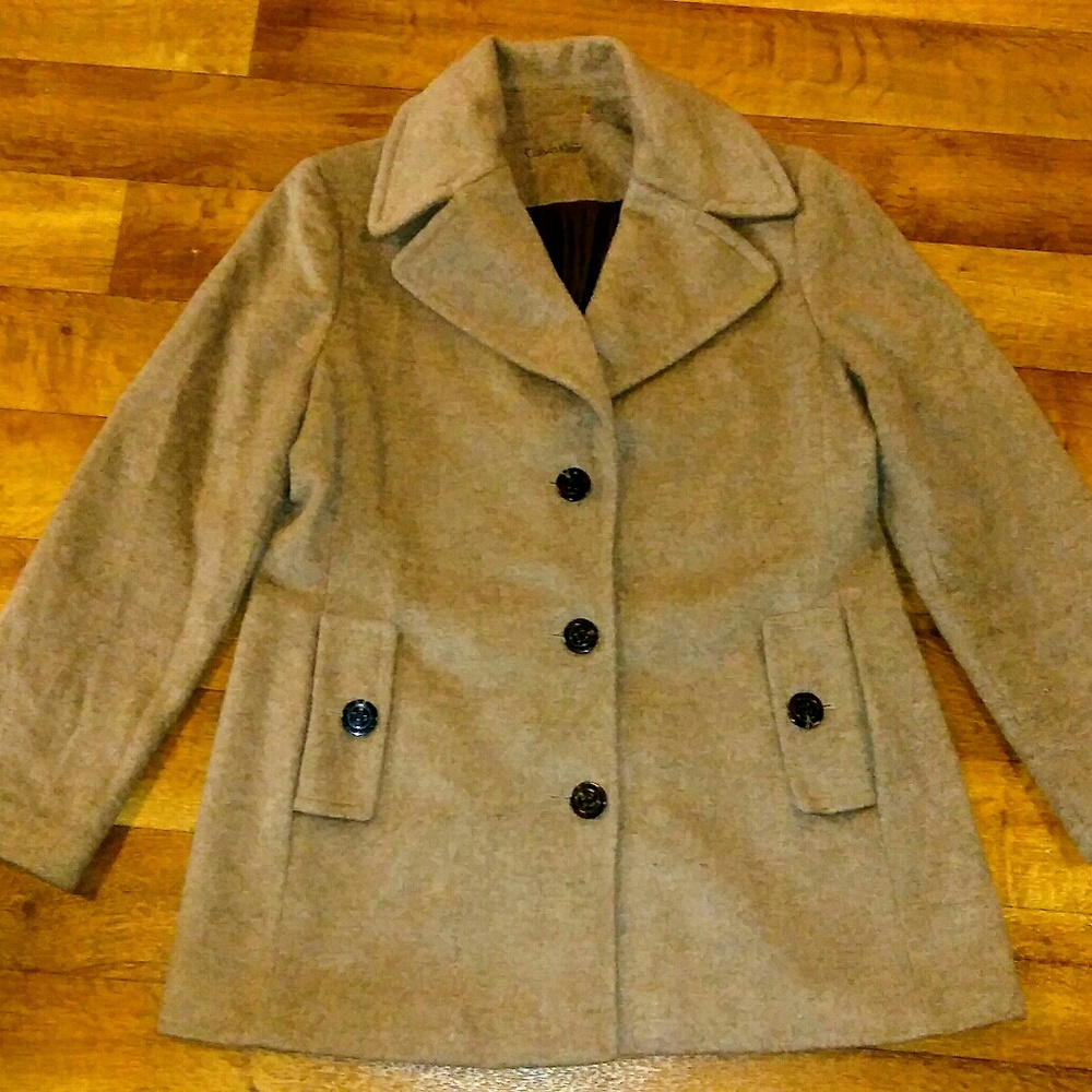 Women's Calvin Klein Tan Peacoat